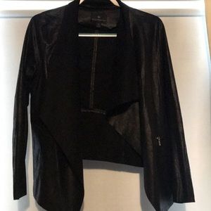 Faux leather dress jacket